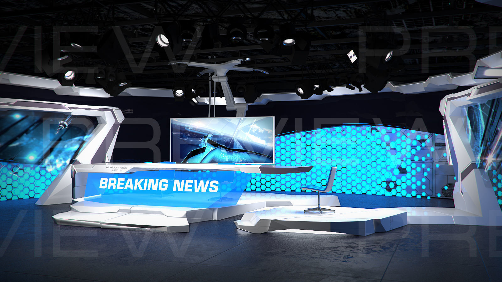 Virtual Broadcast Studio 12  3D model_2