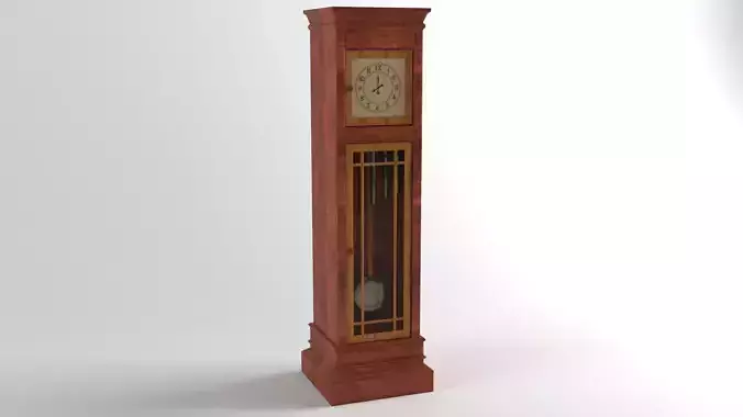 Pendulum clock Low-poly 3D model