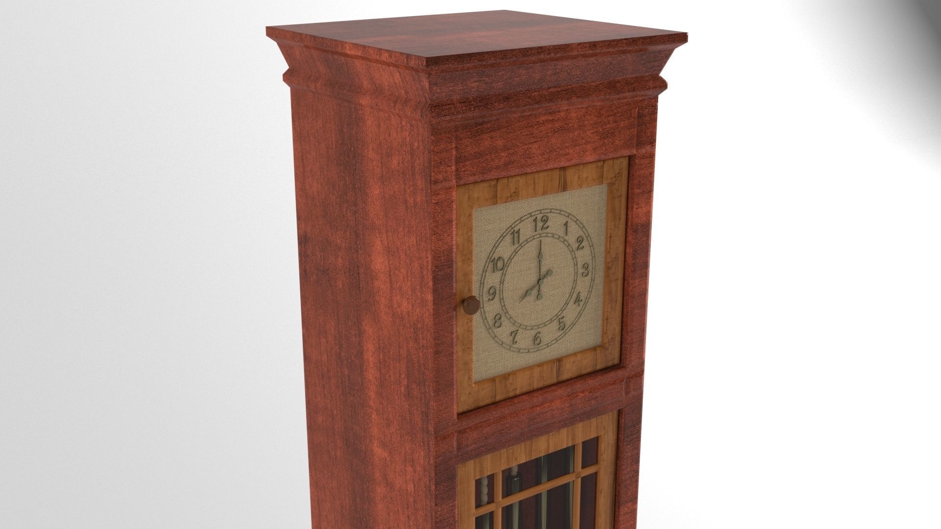 Pendulum clock Low-poly 3D model_3