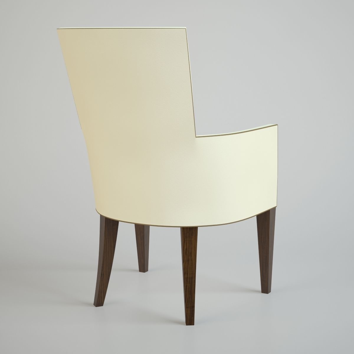 Stool chair with arms and legs 3D model_5