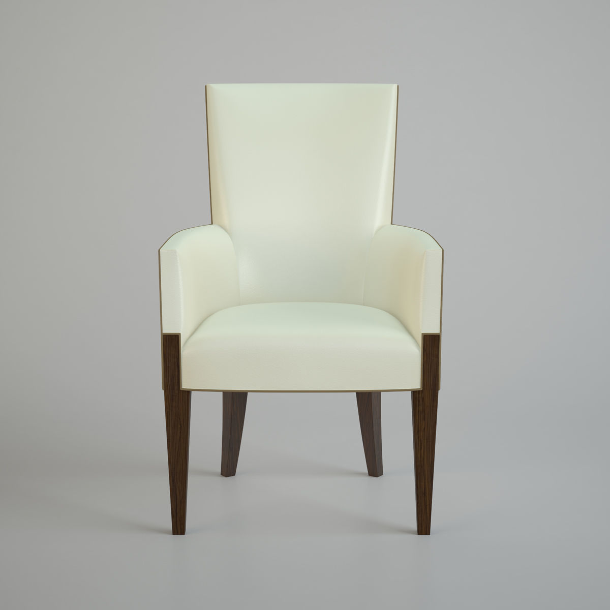 Stool chair with arms and legs 3D model_4