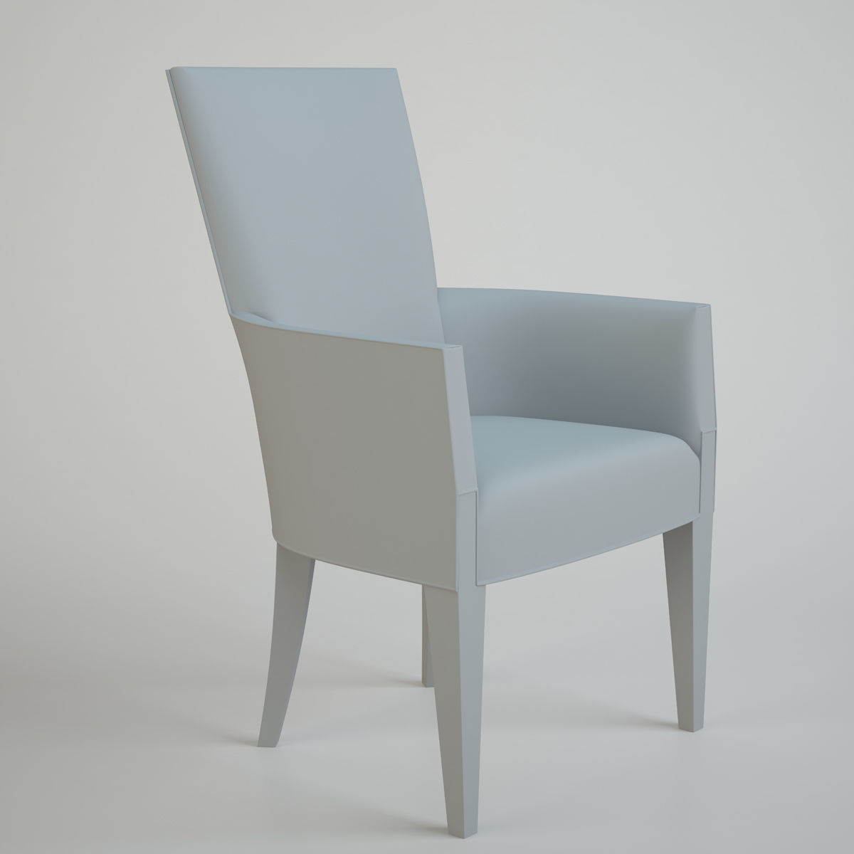 Stool chair with arms and legs 3D model_9