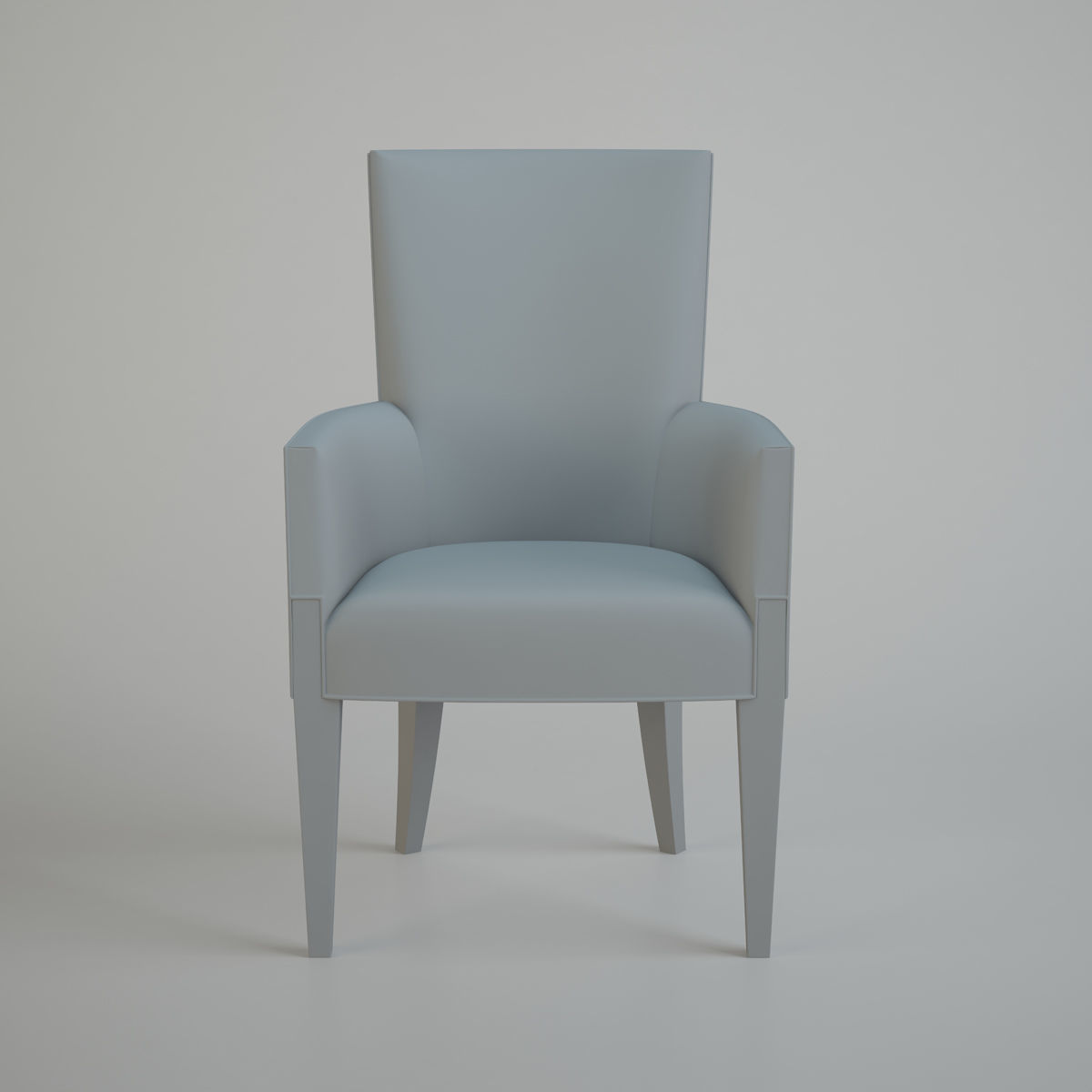 Stool chair with arms and legs 3D model_2