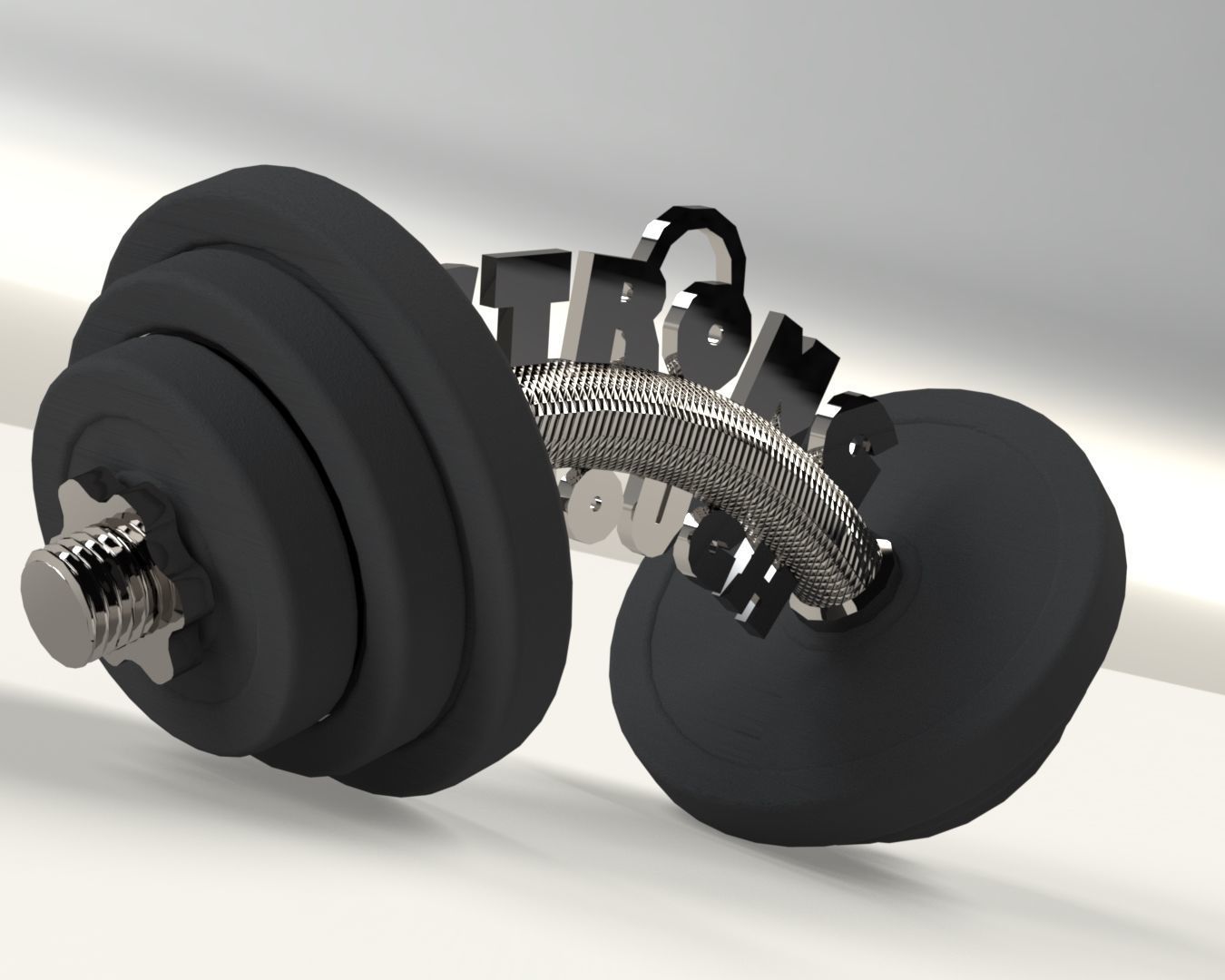 Pendant - Dumbbell 3D print model_4