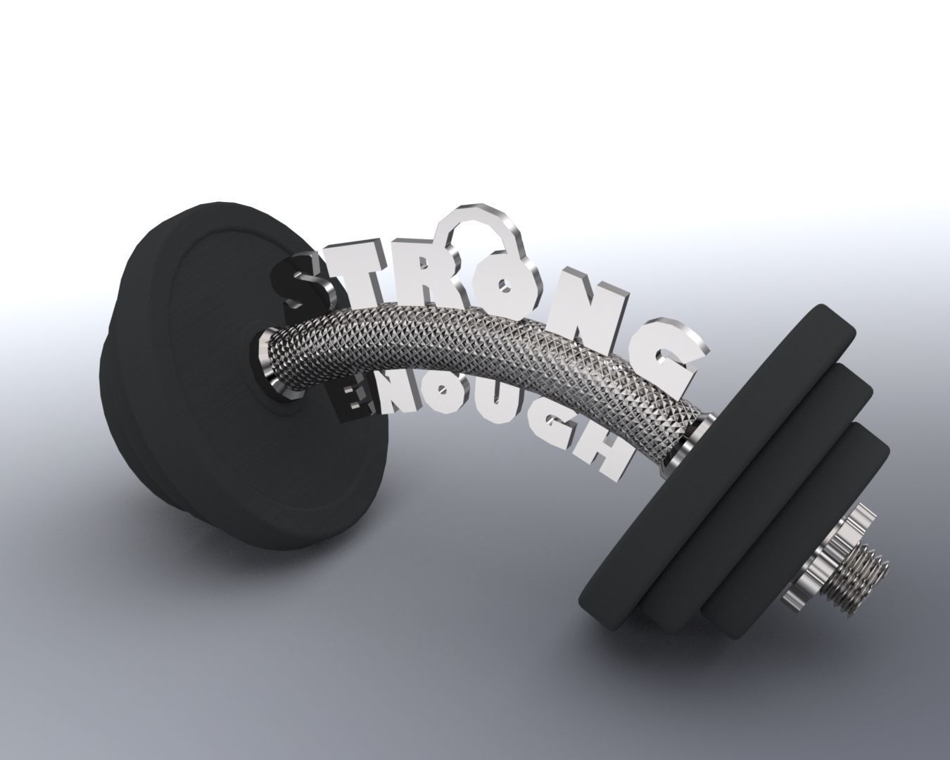 Pendant - Dumbbell 3D print model_1