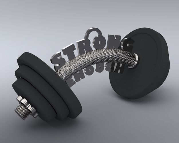 Pendant - Dumbbell 3D print model