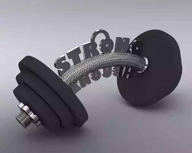 Pendant - Dumbbell 3D print model