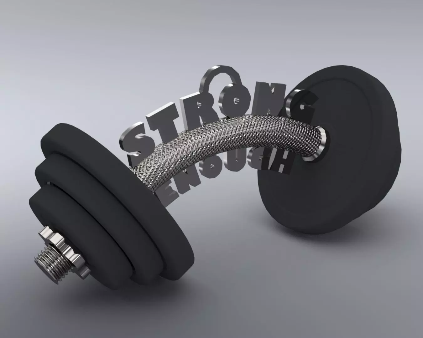 Pendant - Dumbbell 3D print model_0