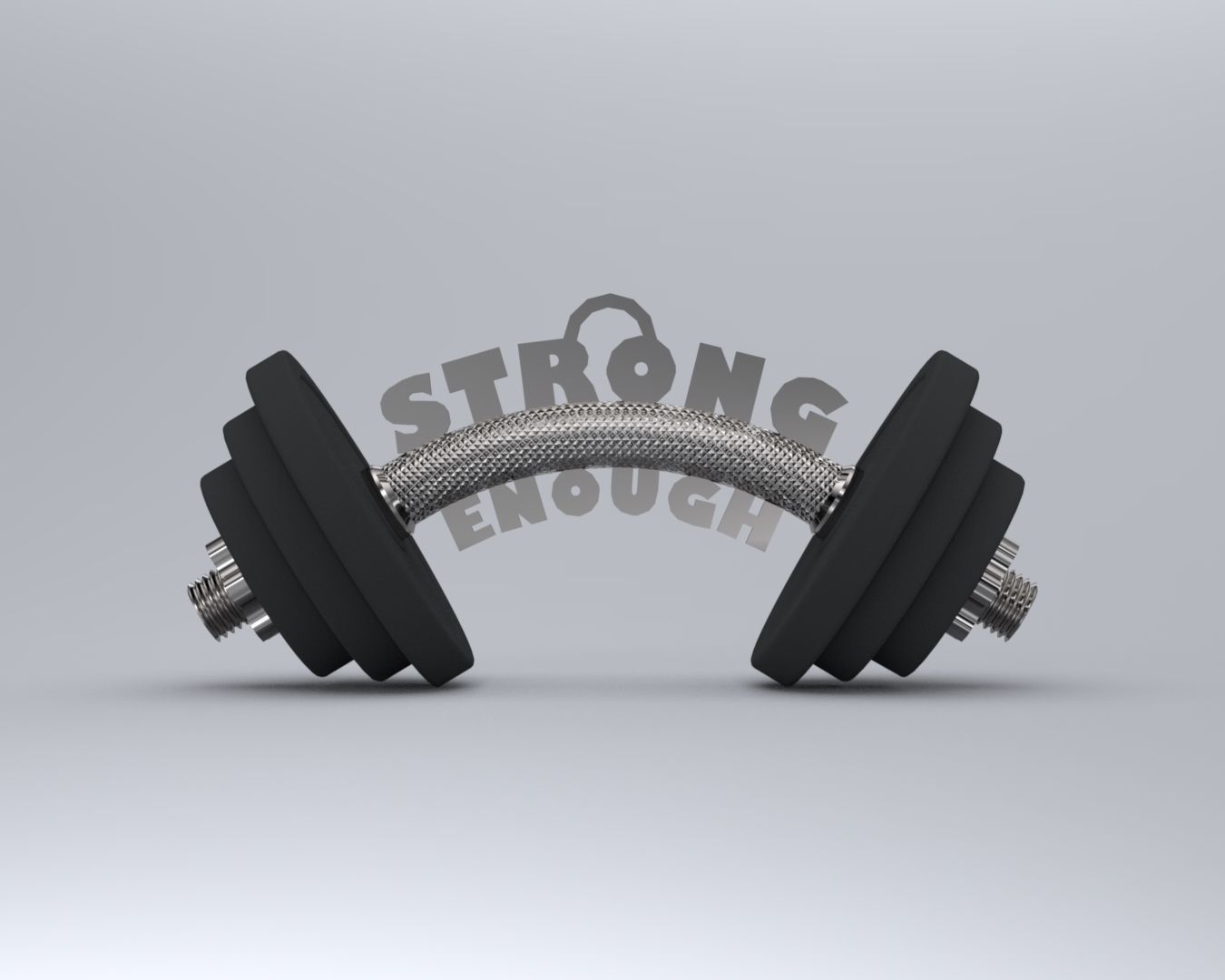 Pendant - Dumbbell 3D print model_2