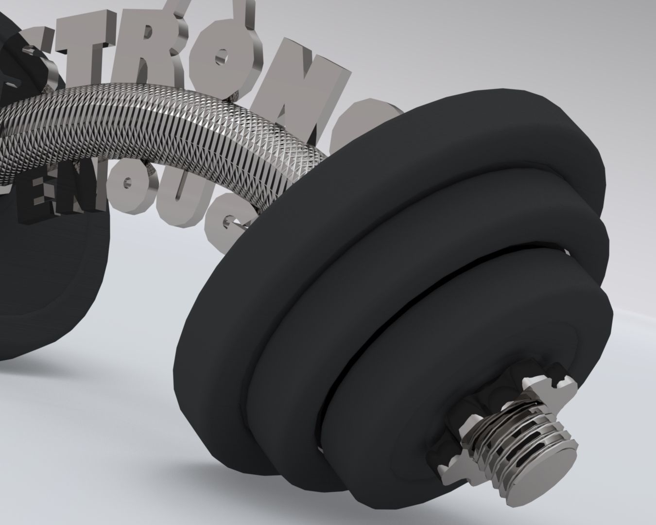 Pendant - Dumbbell 3D print model_3