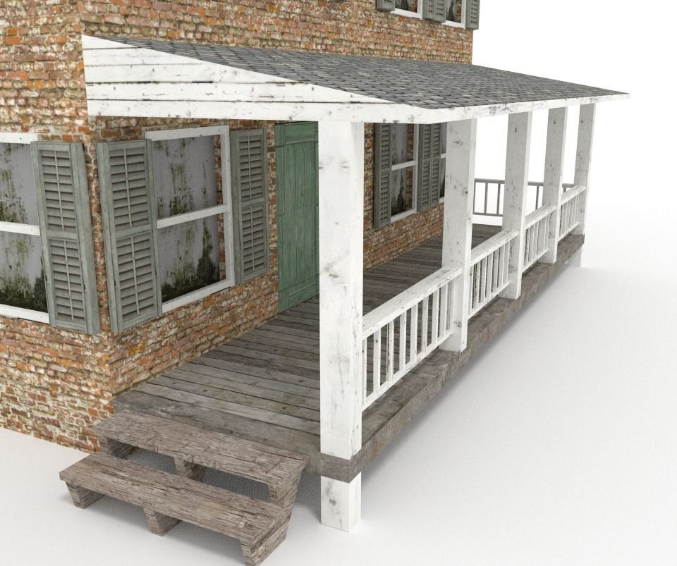 Old Farm House Low-poly 3D model_4
