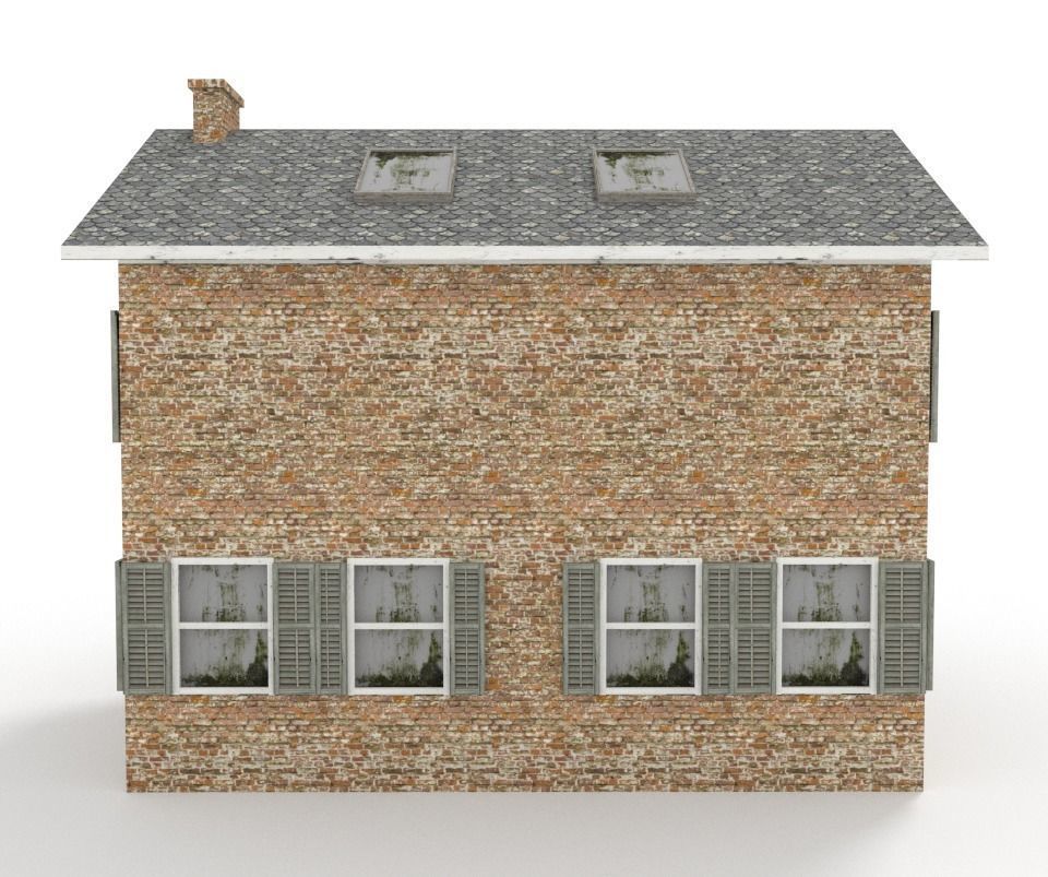 Old Farm House Low-poly 3D model_6