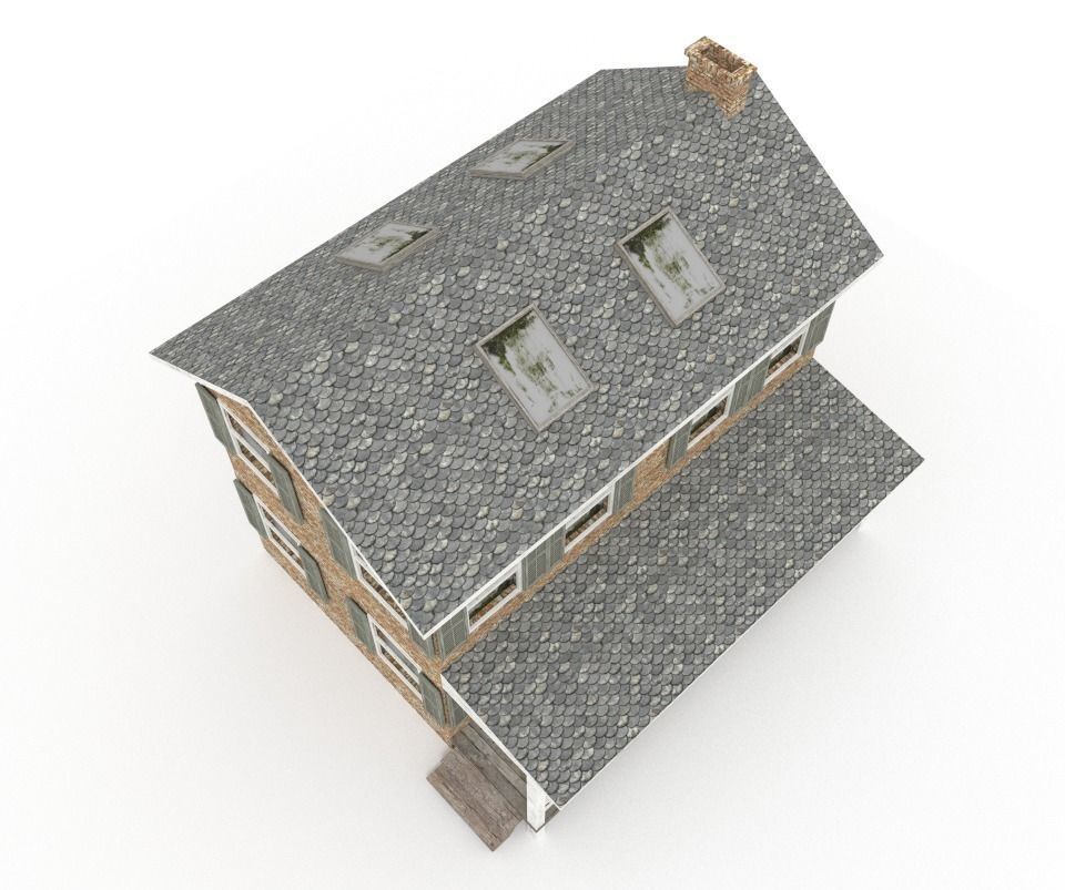 Old Farm House Low-poly 3D model_7