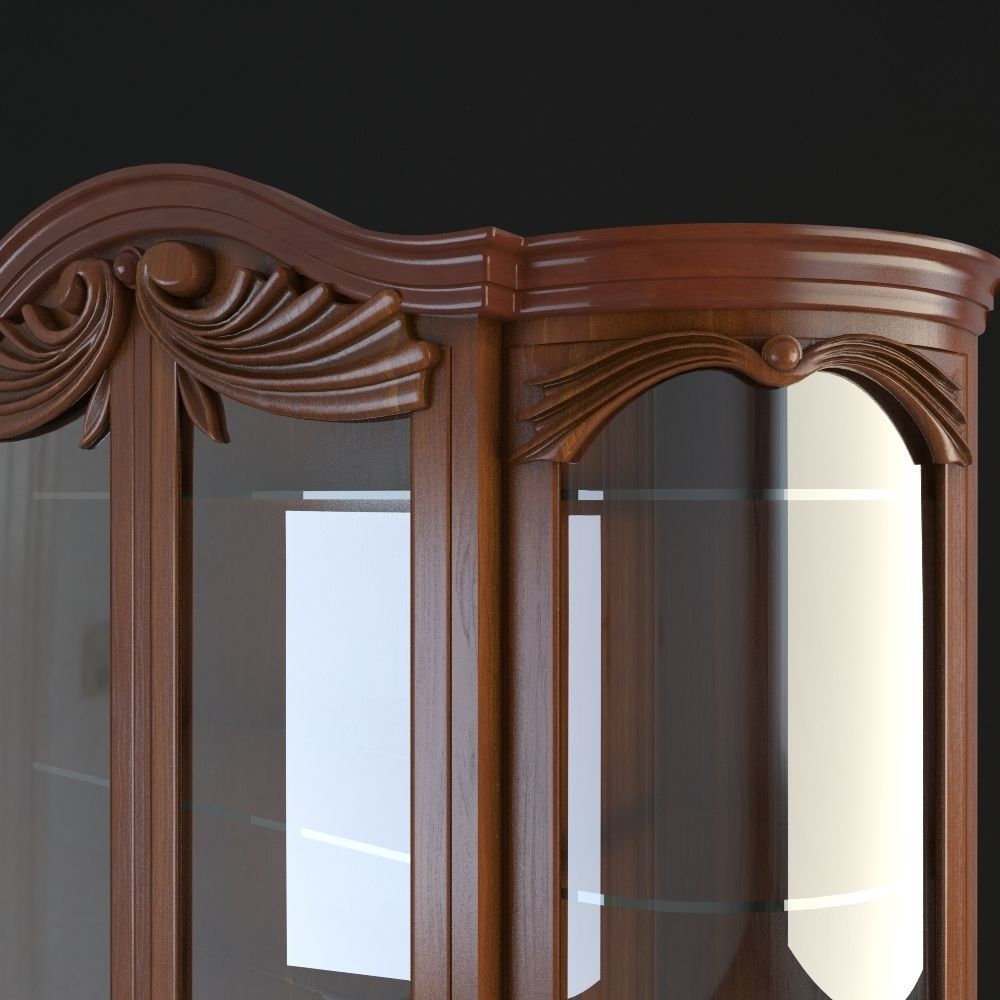 Art Nouveau showcase 3D model_2