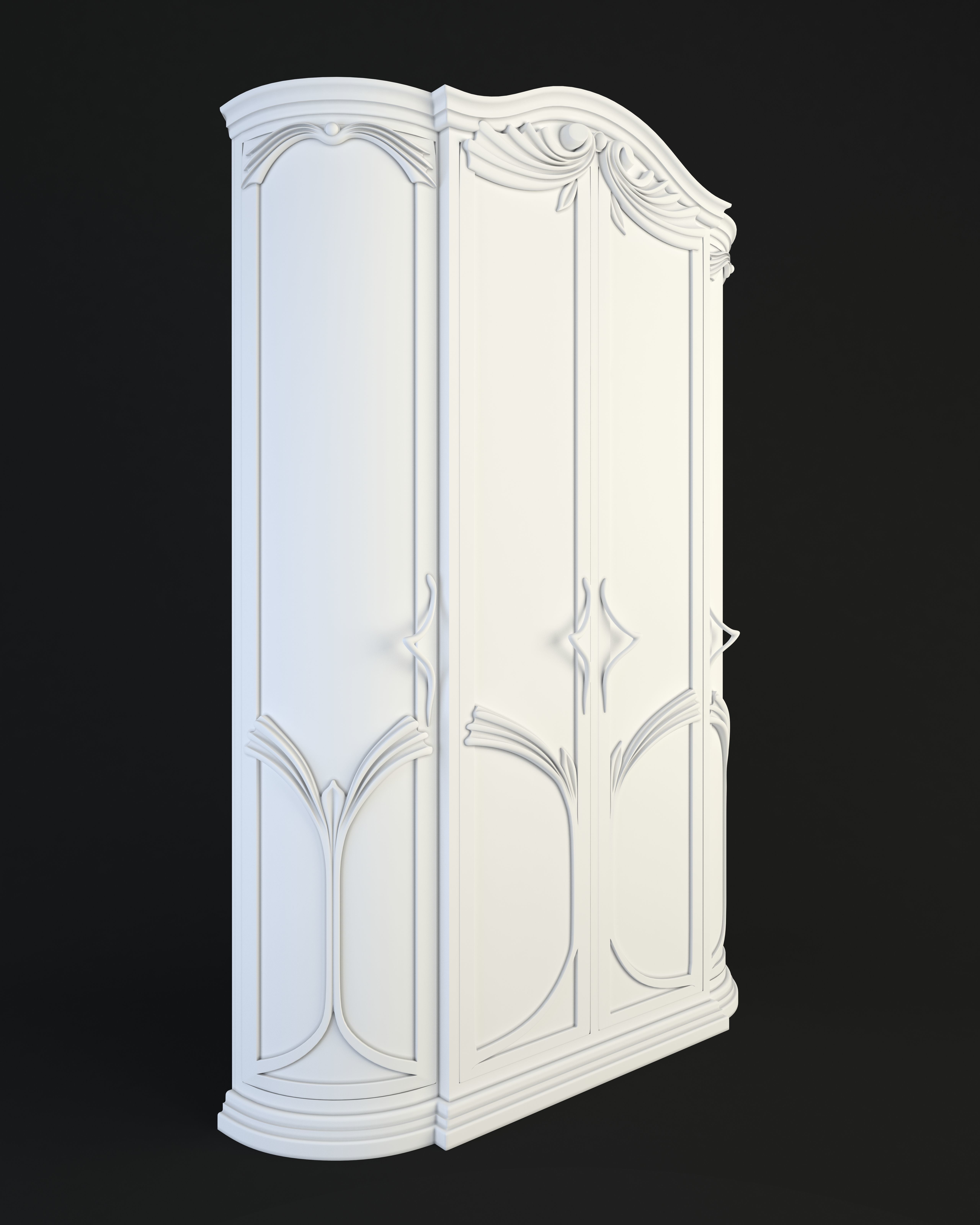 Art Nouveau showcase 3D model_5