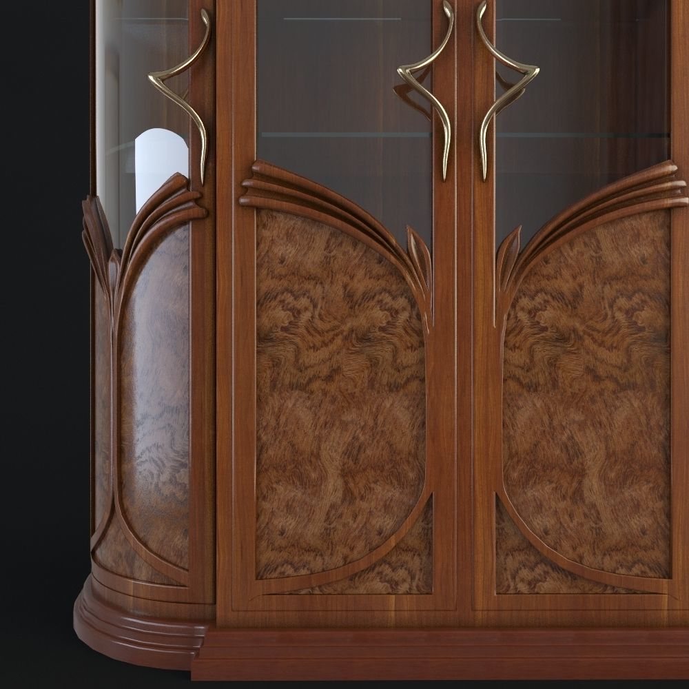 Art Nouveau showcase 3D model_1
