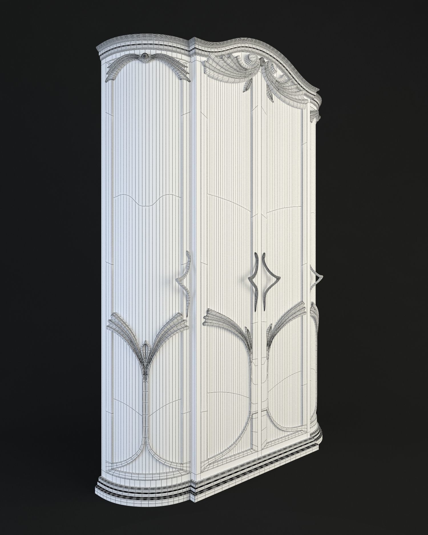 Art Nouveau showcase 3D model_3