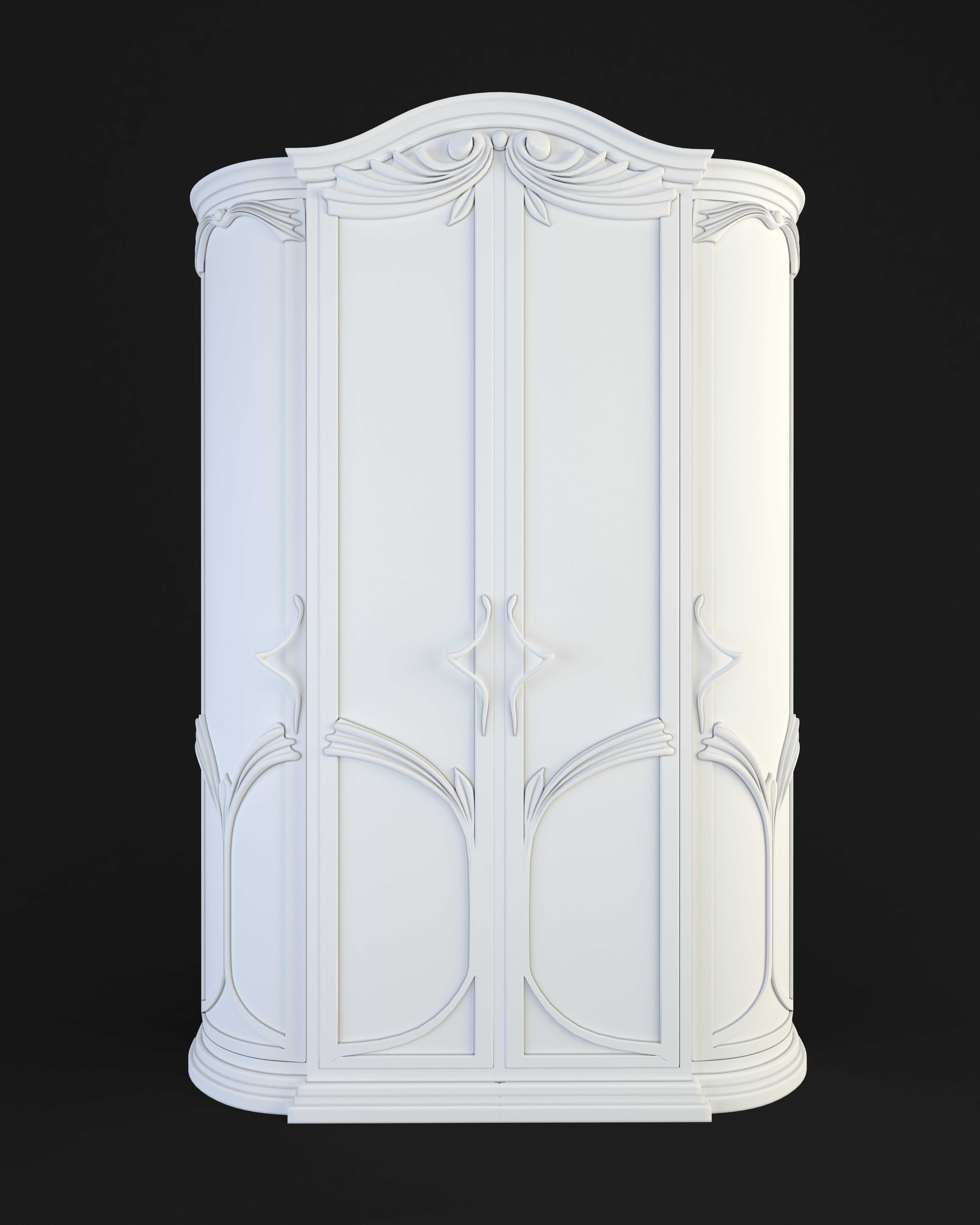 Art Nouveau showcase 3D model_6