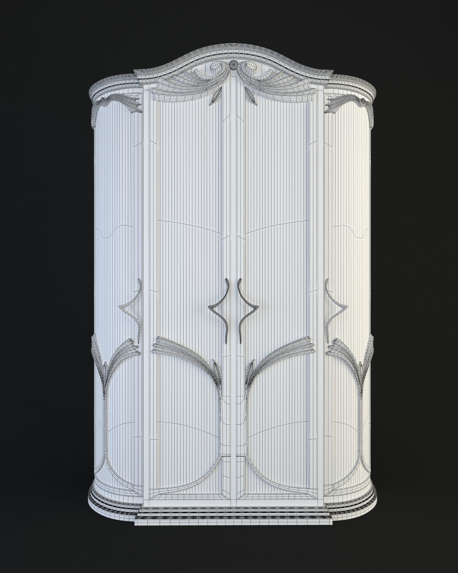 Art Nouveau showcase 3D model_4