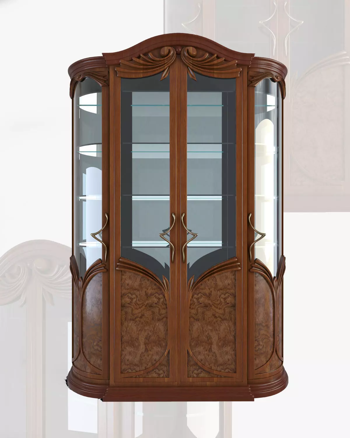 Art Nouveau showcase 3D model_0