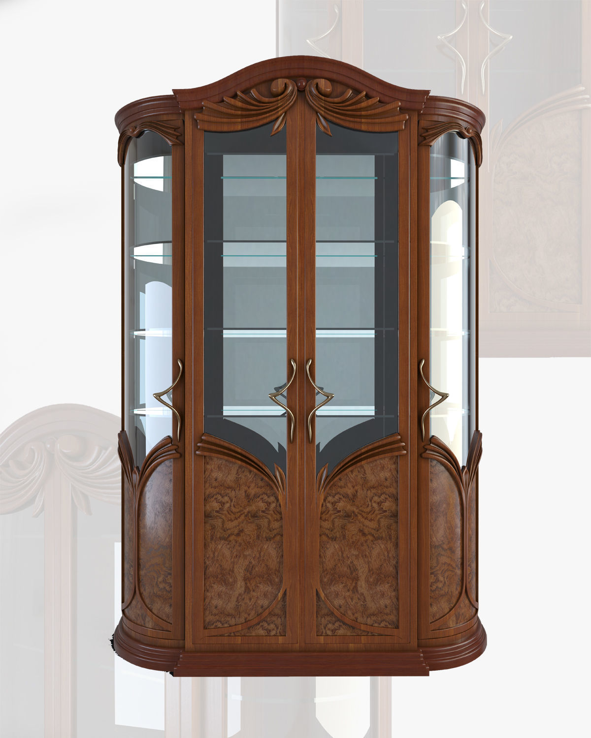 Art Nouveau showcase 3D model