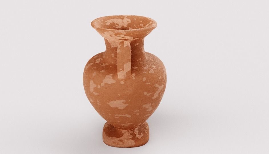 Ceramic old pitcher 3D model_2