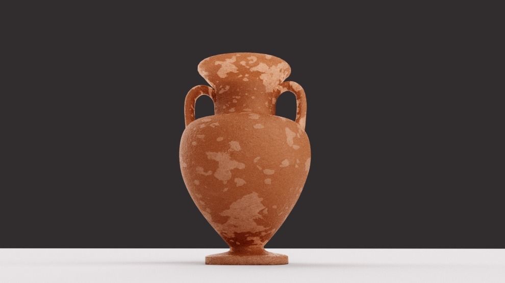 Ceramic old pitcher 3D model_5