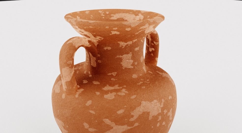 Ceramic old pitcher 3D model_1