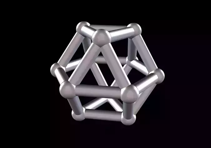  017 Mathart - Archimedean Solids - Cuboctahedron 02 - 10 cm 3D print model