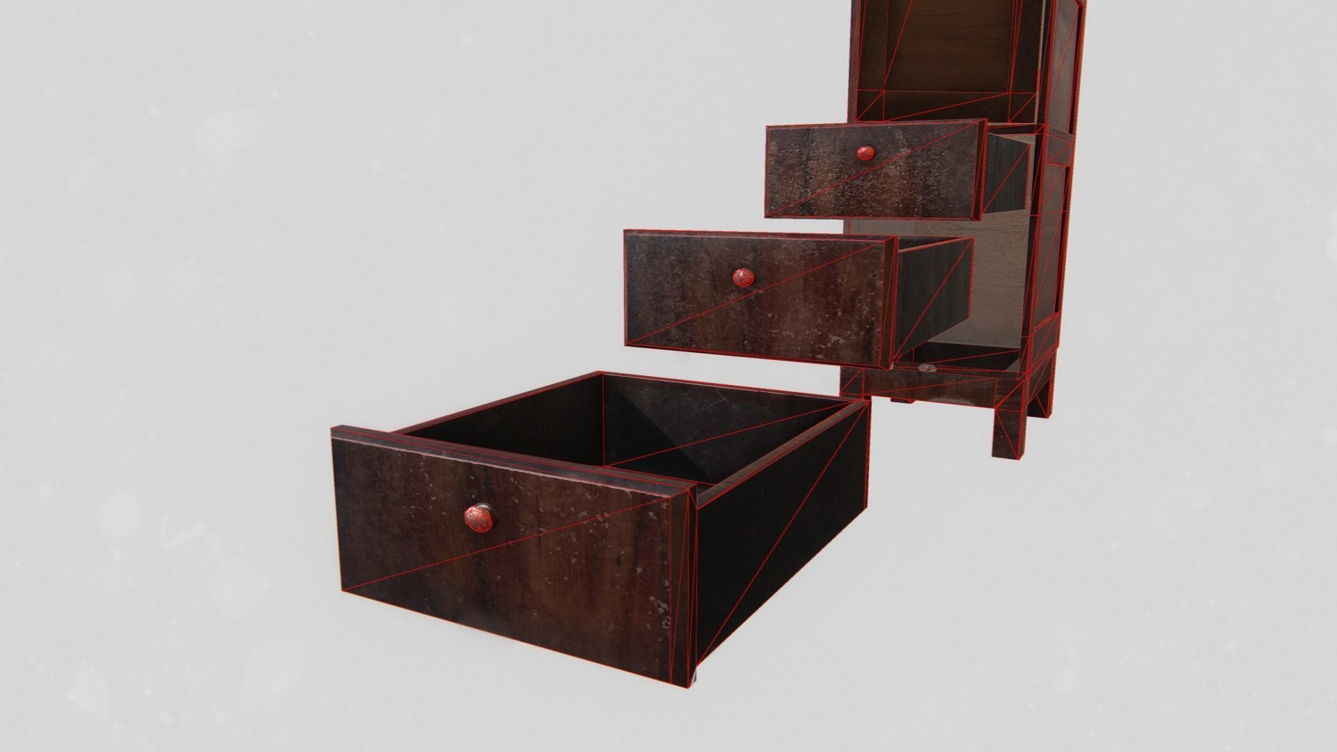 Office Wardrobe Cabinet Low-poly 3D model_2