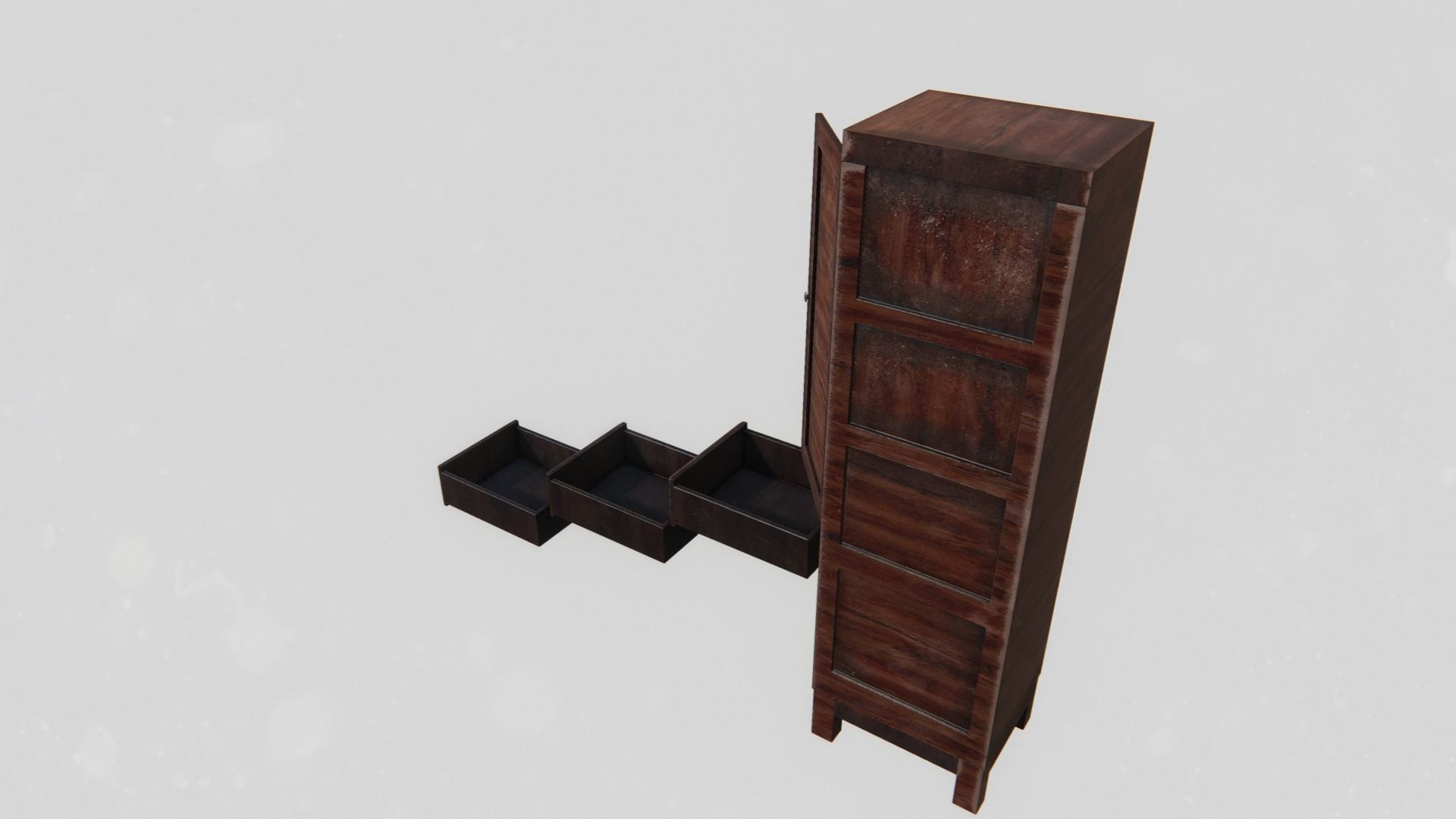 Office Wardrobe Cabinet Low-poly 3D model_8