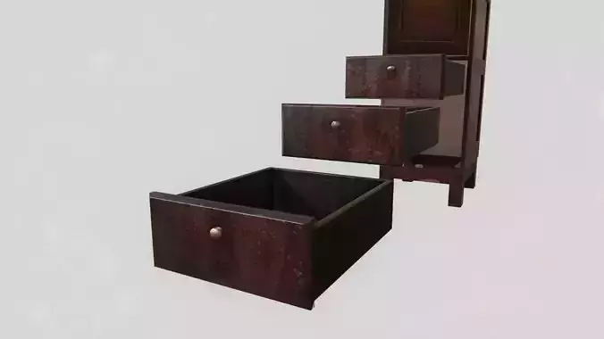 Office Wardrobe Cabinet Low-poly 3D model