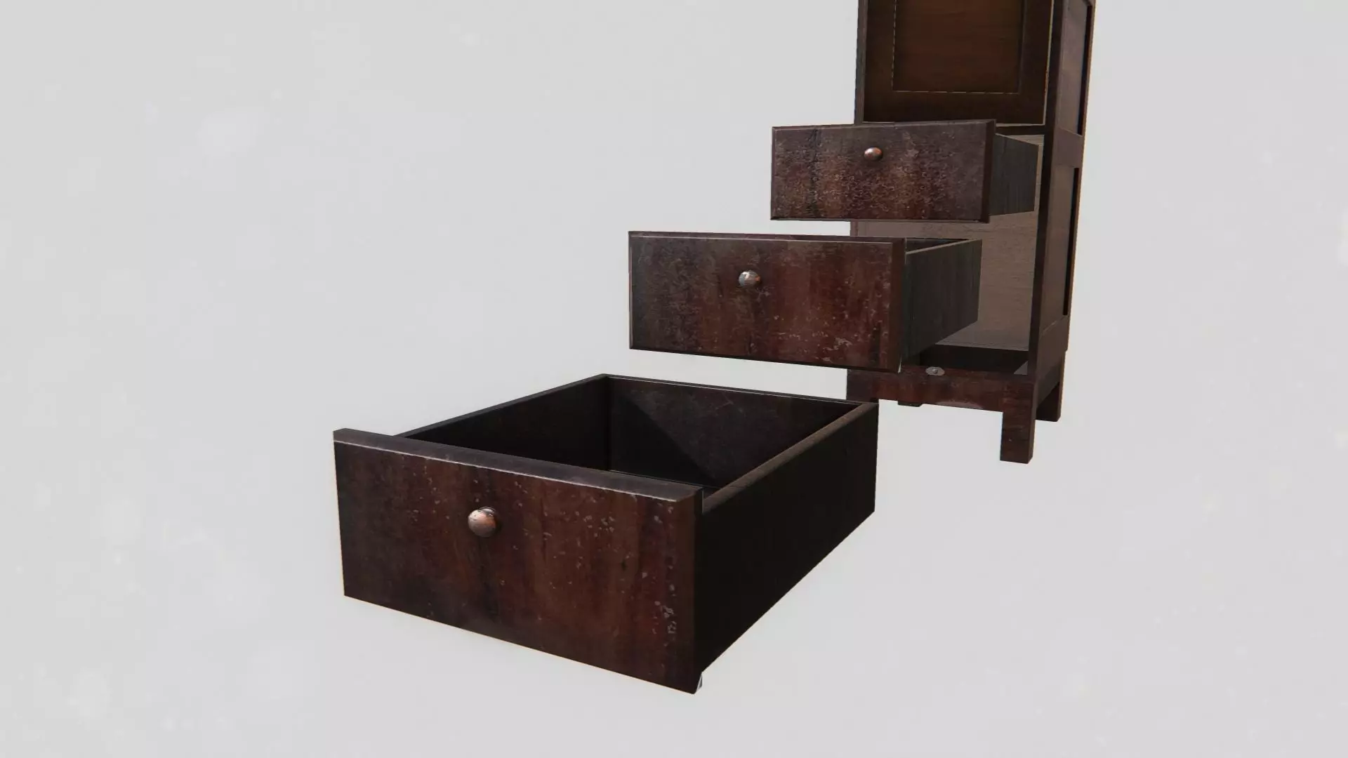 Office Wardrobe Cabinet Low-poly 3D model_0