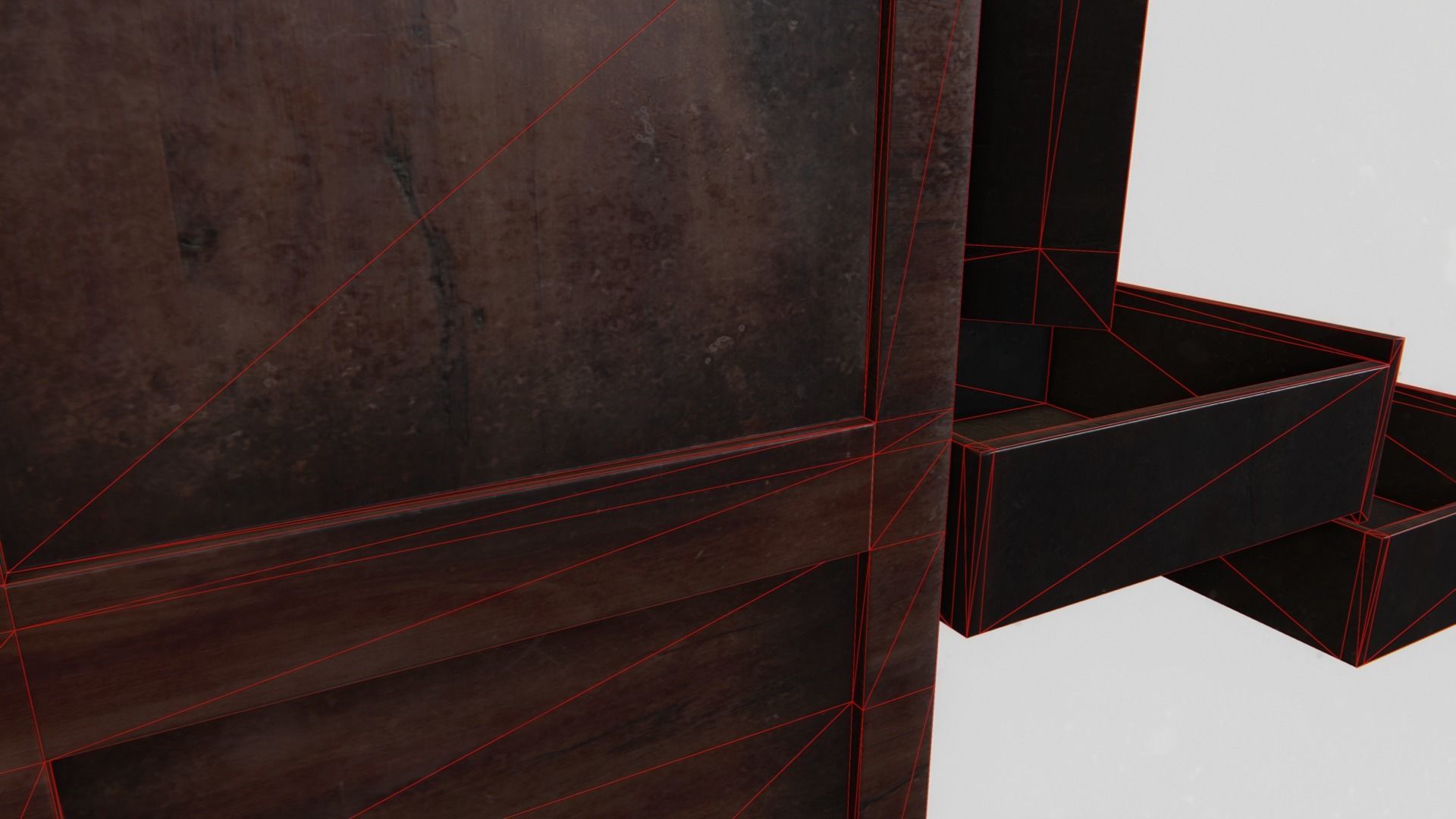 Office Wardrobe Cabinet Low-poly 3D model_6