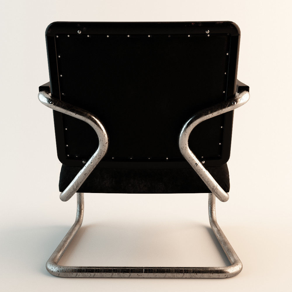 Arm Chair 60s Style 3D model_4