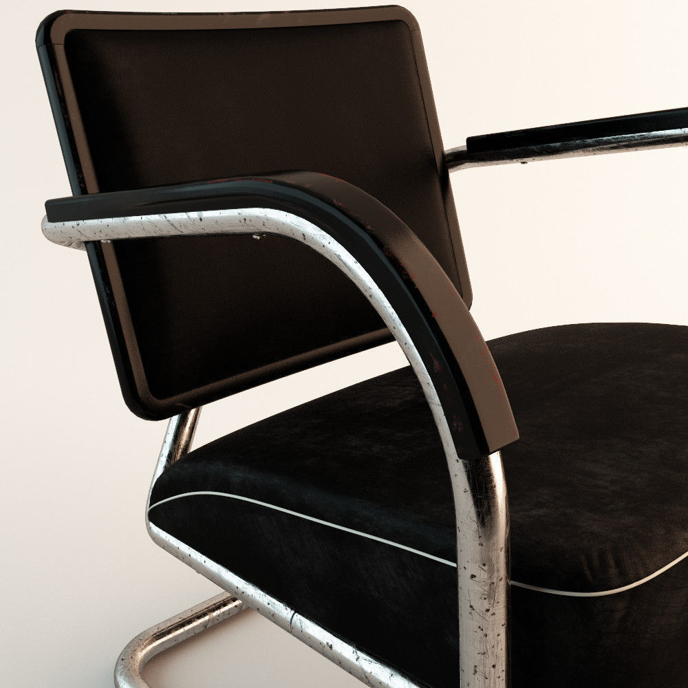 Arm Chair 60s Style 3D model_2
