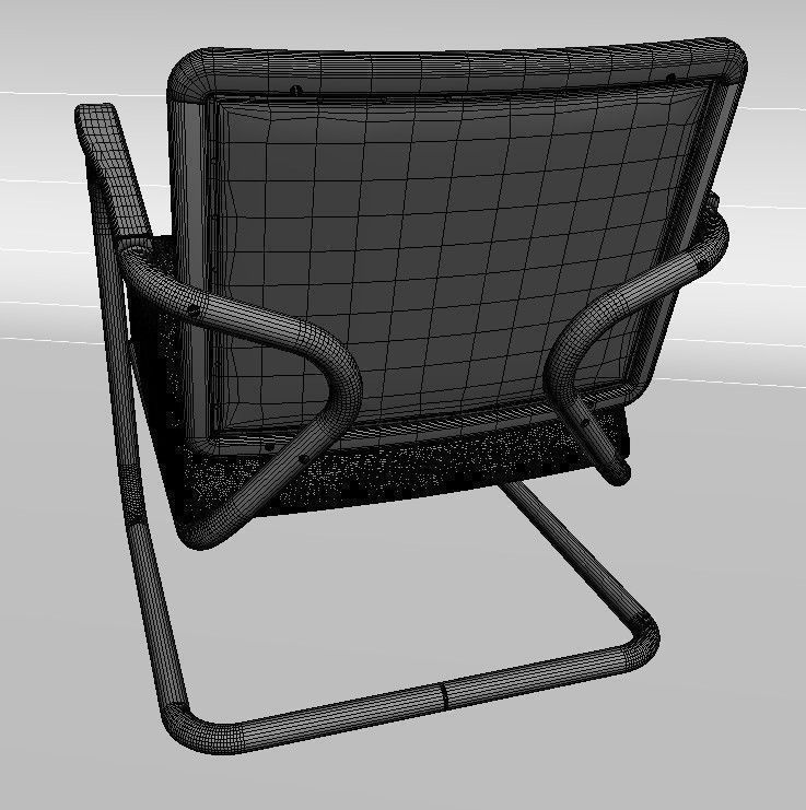 Arm Chair 60s Style 3D model_7