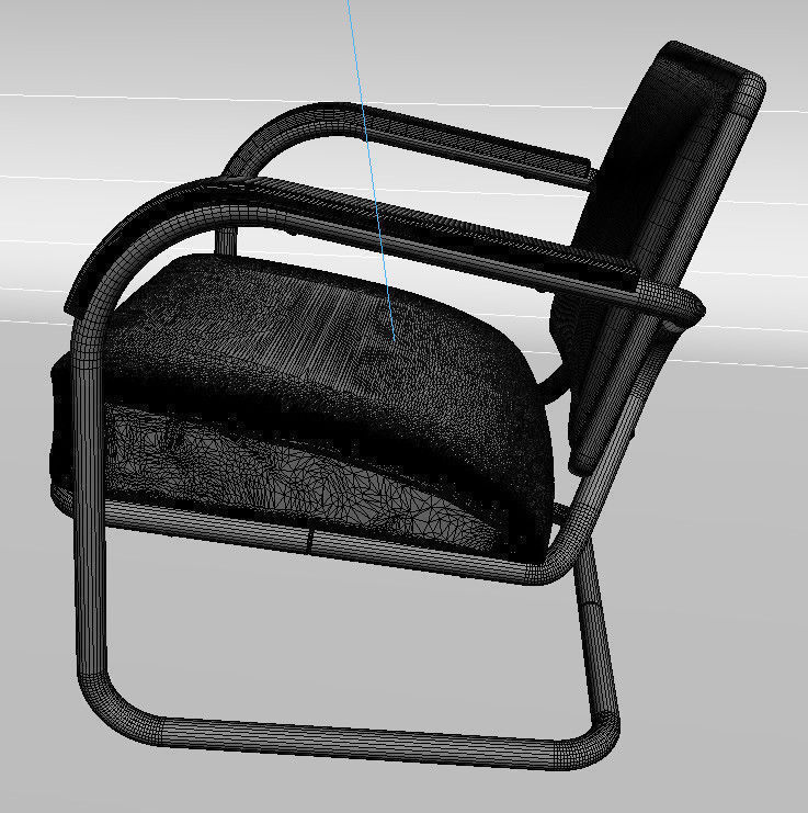 Arm Chair 60s Style 3D model_5