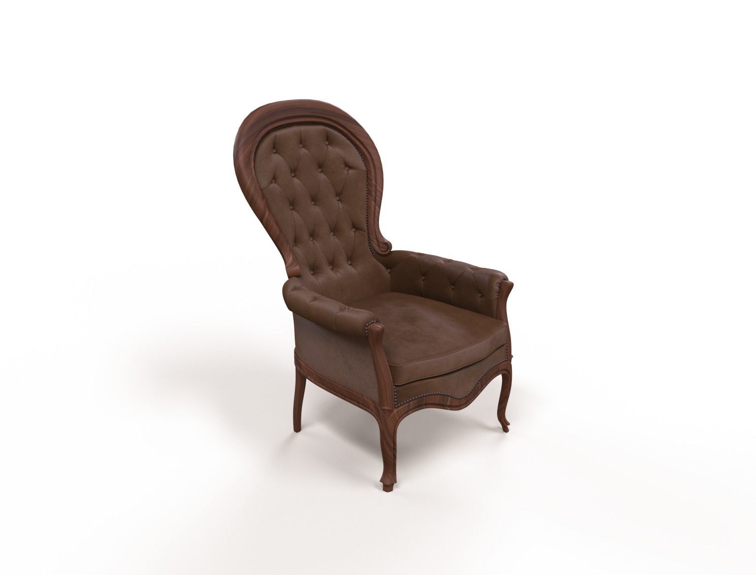 leather chair highly detailed Free 3D model_1