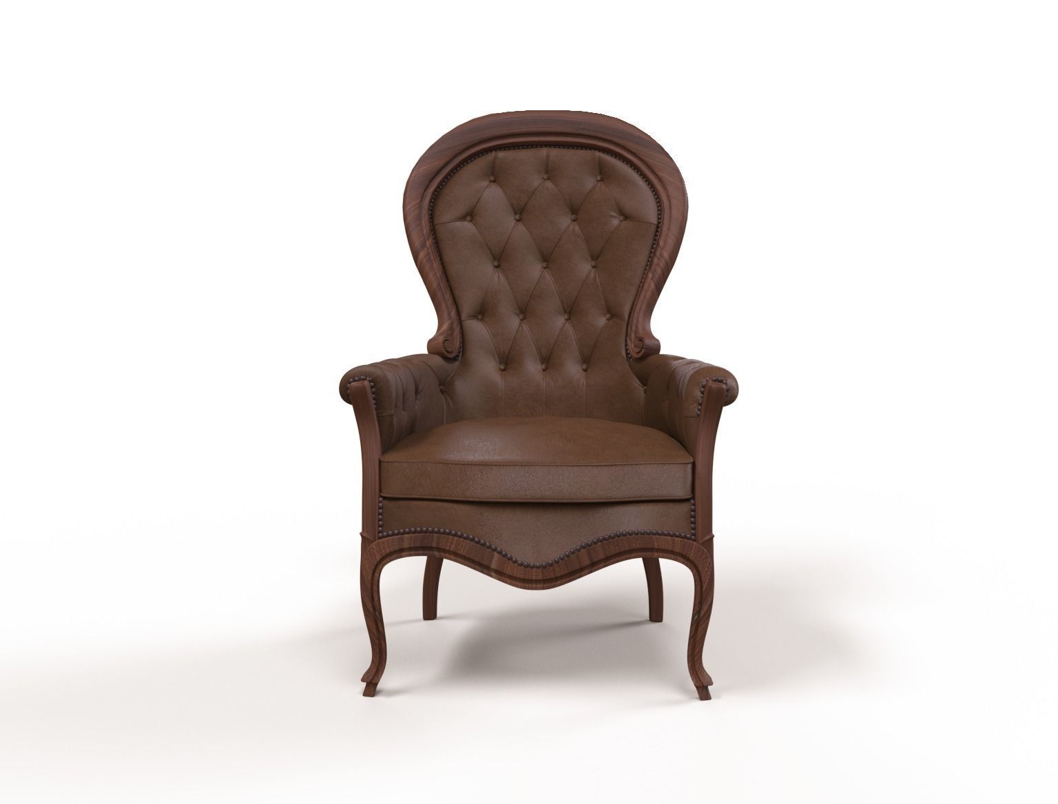 leather chair highly detailed Free 3D model_3