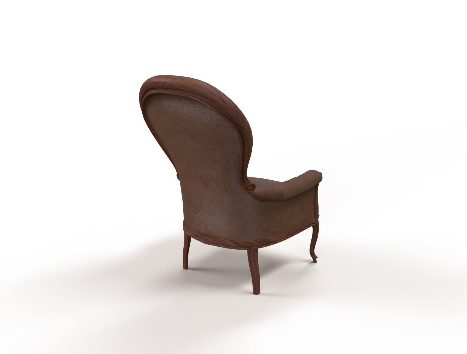 leather chair highly detailed Free 3D model_2