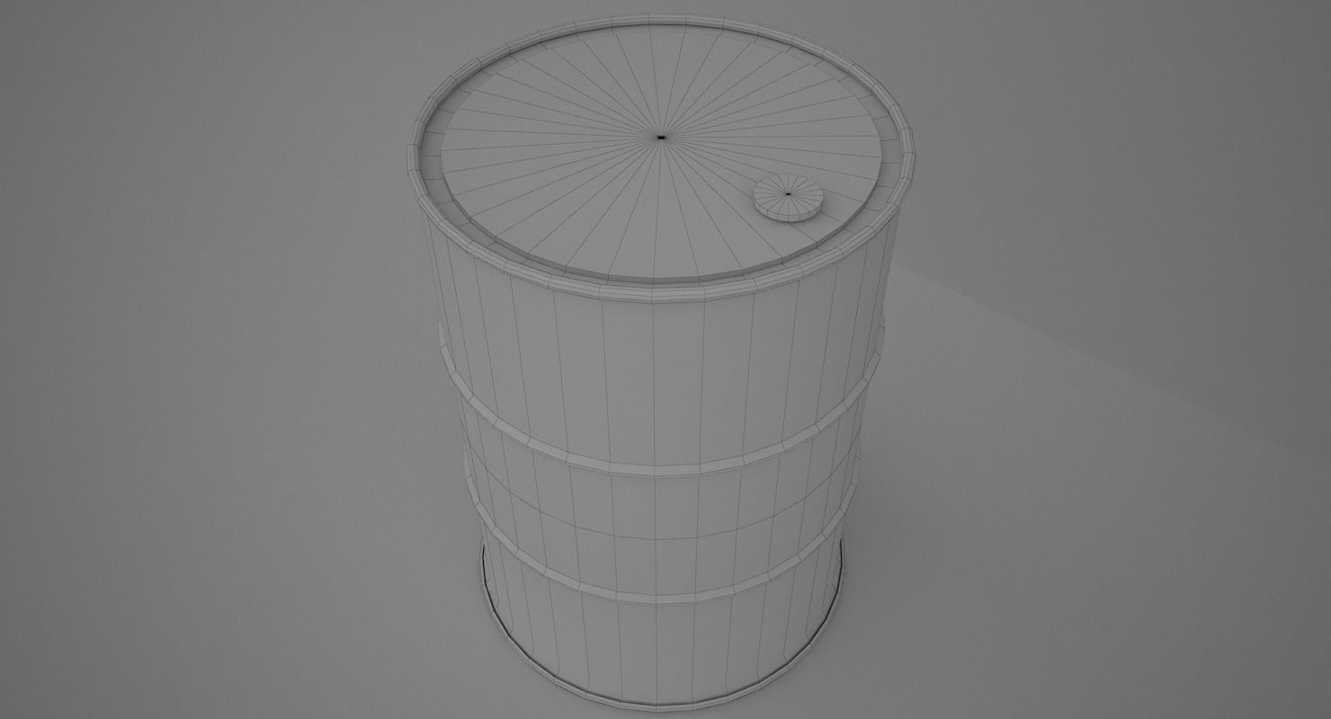 Old Metal Barrel 3D model_10