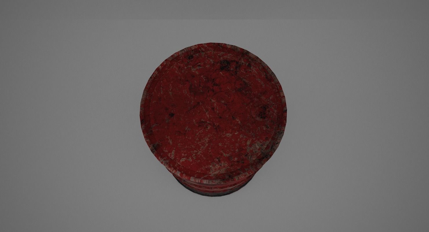 Old Metal Barrel 3D model_2