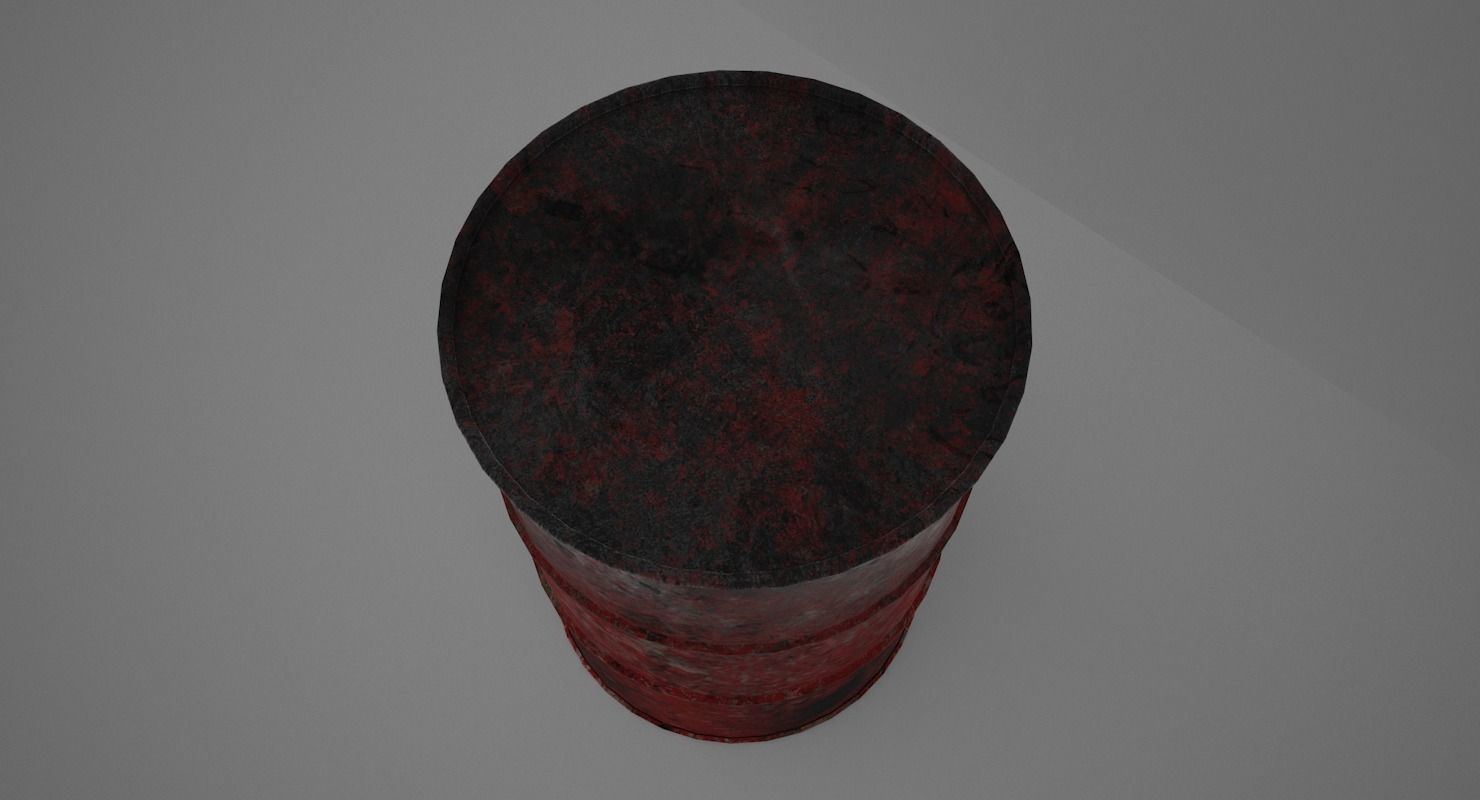 Old Metal Barrel 3D model_7