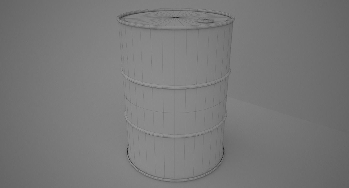 Old Metal Barrel 3D model_9