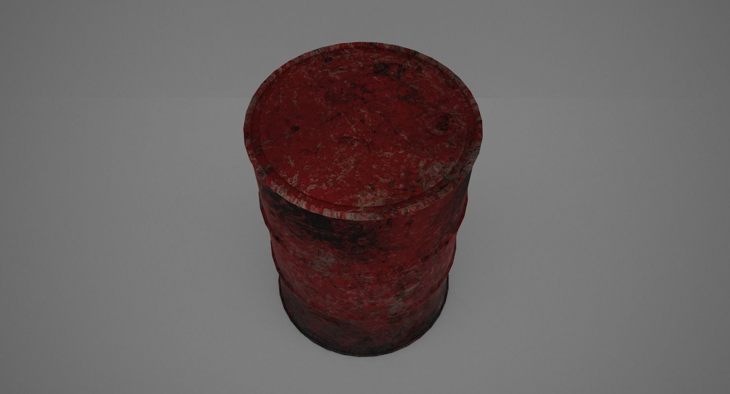 Old Metal Barrel 3D model_5