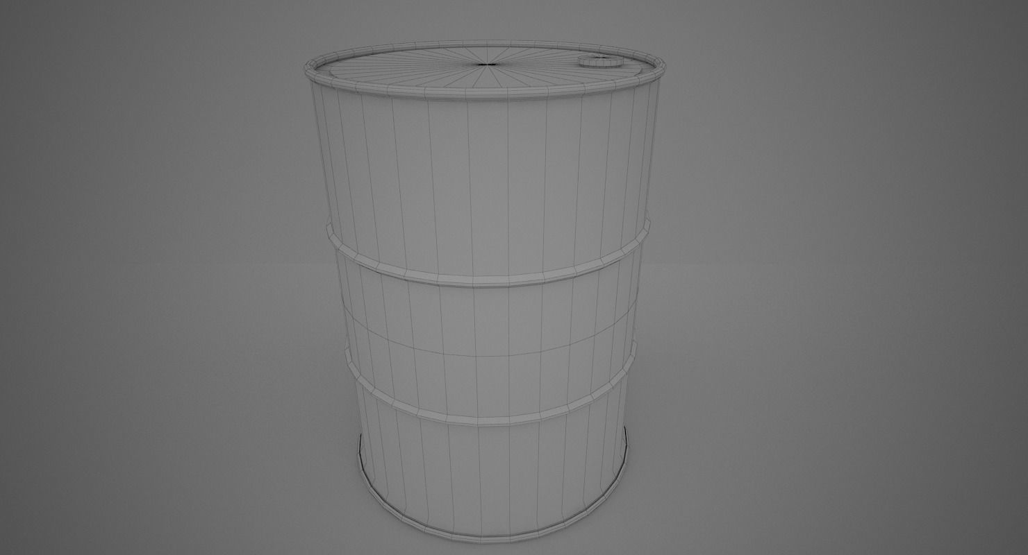Old Metal Barrel 3D model_8