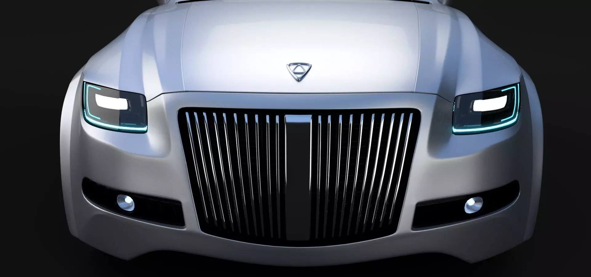 Affekta Luxuria SUV concept sport car with 3 alloy rims Low-poly 3D model_0