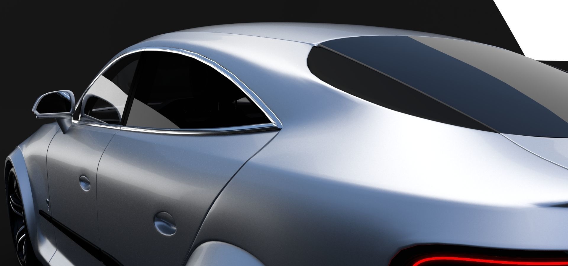 Affekta Luxuria SUV concept sport car with 3 alloy rims Low-poly 3D model_11