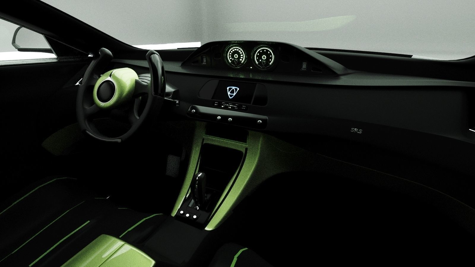 Affekta Luxuria SUV concept sport car with 3 alloy rims Low-poly 3D model_21